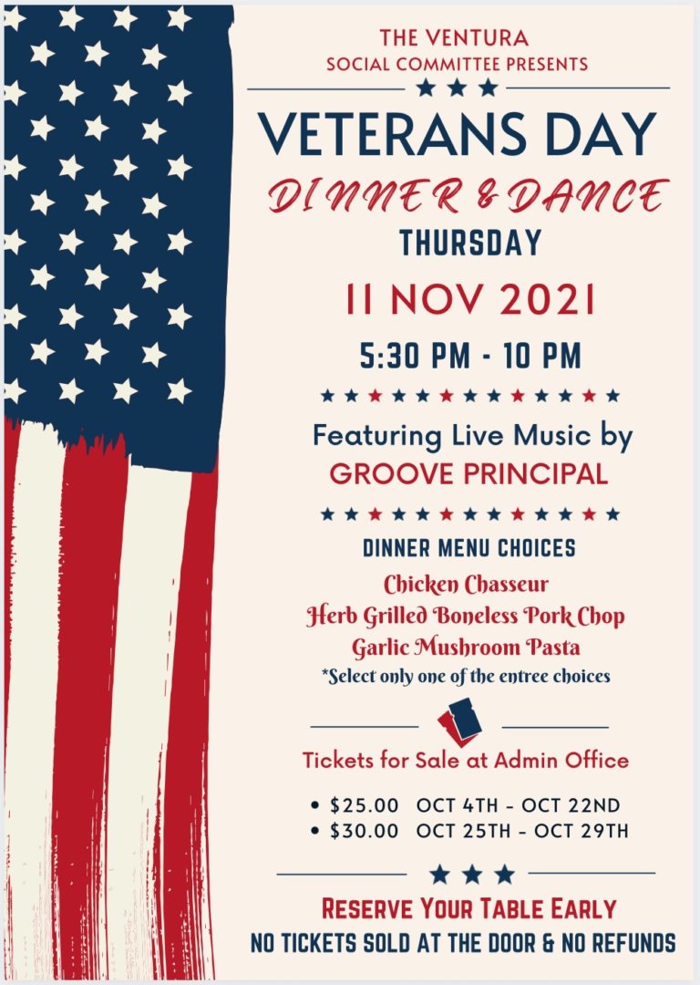 Veterans Day Dinner and Dance | Ventura Country Club